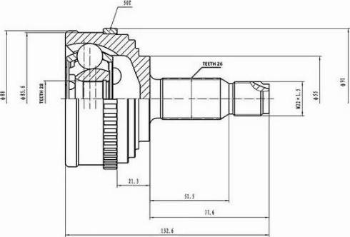 Aywiparts AW1510034A - Jeu de joints, arbre de transmission cwaw.fr