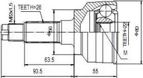 Aywiparts AW1510037 - Jeu de joints, arbre de transmission cwaw.fr