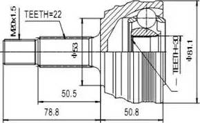 Aywiparts AW1510027 - Jeu de joints, arbre de transmission cwaw.fr