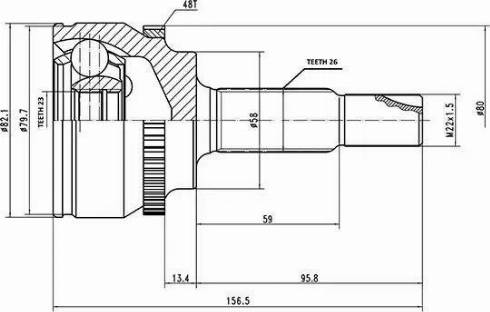 Aywiparts AW1510070A - Jeu de joints, arbre de transmission cwaw.fr