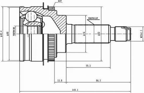 Aywiparts AW1510072A - Jeu de joints, arbre de transmission cwaw.fr