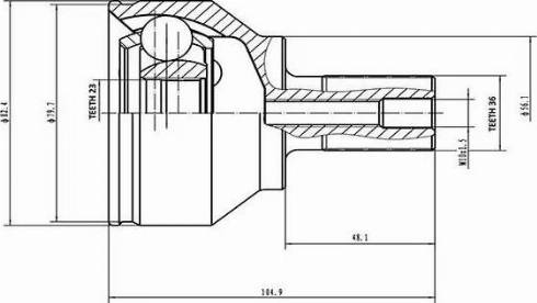 Aywiparts AW1510077 - Jeu de joints, arbre de transmission cwaw.fr