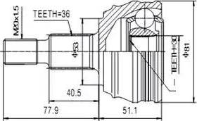 Aywiparts AW1510199 - Jeu de joints, arbre de transmission cwaw.fr