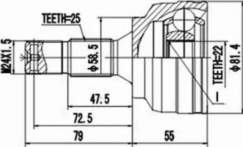 Aywiparts AW1510154 - Jeu de joints, arbre de transmission cwaw.fr