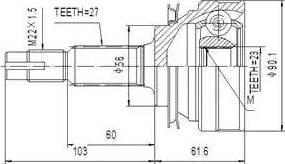 Aywiparts AW1510150 - Jeu de joints, arbre de transmission cwaw.fr