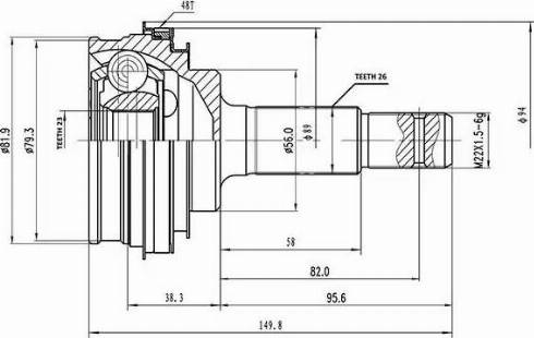 Aywiparts AW1510163A - Jeu de joints, arbre de transmission cwaw.fr