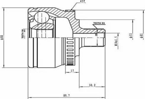 Aywiparts AW1510101A - Jeu de joints, arbre de transmission cwaw.fr