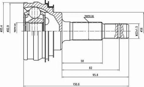 Aywiparts AW1510116 - Jeu de joints, arbre de transmission cwaw.fr