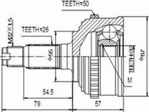 Aywiparts AW1510189A - Jeu de joints, arbre de transmission cwaw.fr