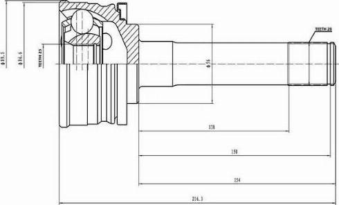 Aywiparts AW1510181 - Jeu de joints, arbre de transmission cwaw.fr