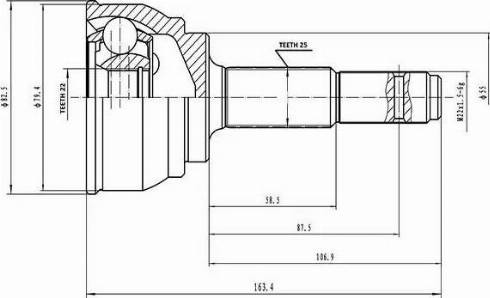 Aywiparts AW1510133 - Jeu de joints, arbre de transmission cwaw.fr