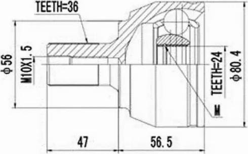 Aywiparts AW1510124 - Jeu de joints, arbre de transmission cwaw.fr