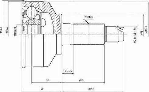 Aywiparts AW1510126 - Jeu de joints, arbre de transmission cwaw.fr