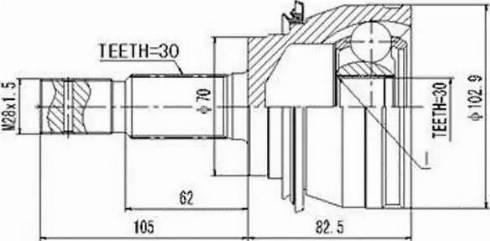 Aywiparts AW1510120 - Jeu de joints, arbre de transmission cwaw.fr