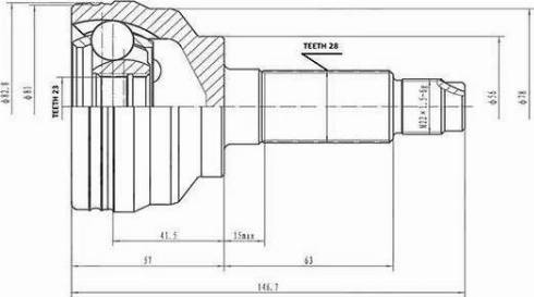 Aywiparts AW1510122 - Jeu de joints, arbre de transmission cwaw.fr