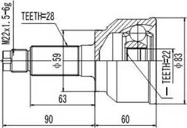 Aywiparts AW1510127 - Jeu de joints, arbre de transmission cwaw.fr