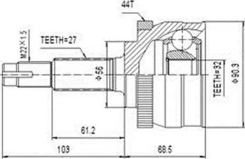 Aywiparts AW1510170A - Jeu de joints, arbre de transmission cwaw.fr