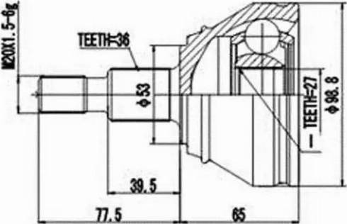 Aywiparts AW1510862 - Jeu de joints, arbre de transmission cwaw.fr