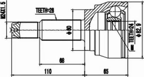 Aywiparts AW1510812 - Jeu de joints, arbre de transmission cwaw.fr