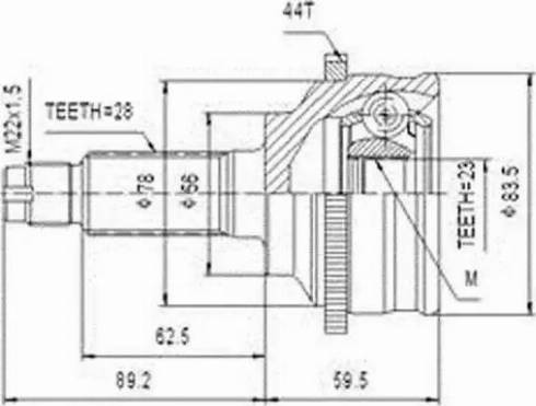 Aywiparts AW1510885A - Jeu de joints, arbre de transmission cwaw.fr