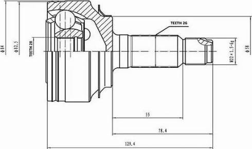 Aywiparts AW1510823 - Jeu de joints, arbre de transmission cwaw.fr