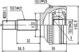 Aywiparts AW1510205A - Jeu de joints, arbre de transmission cwaw.fr