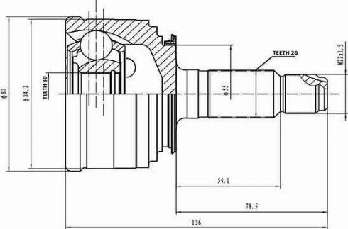 Aywiparts AW1510200 - Jeu de joints, arbre de transmission cwaw.fr