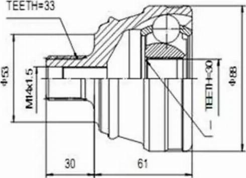 Aywiparts AW1510289 - Jeu de joints, arbre de transmission cwaw.fr