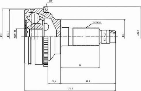 Aywiparts AW1510764A - Jeu de joints, arbre de transmission cwaw.fr