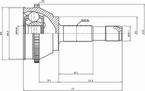 Aywiparts AW1510706A - Jeu de joints, arbre de transmission cwaw.fr