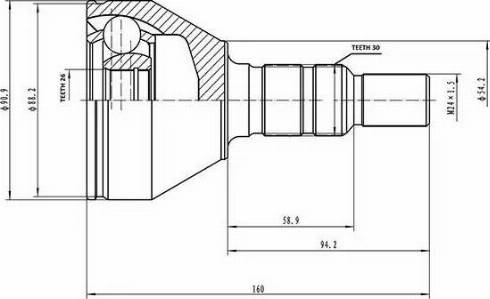 Aywiparts AW1510726 - Jeu de joints, arbre de transmission cwaw.fr