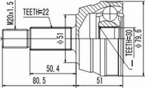 Aywiparts AW1511014 - Jeu de joints, arbre de transmission cwaw.fr