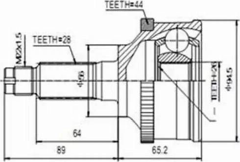 Aywiparts AW1511165A - Jeu de joints, arbre de transmission cwaw.fr