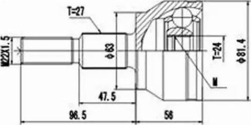 Aywiparts AW1511224 - Jeu de joints, arbre de transmission cwaw.fr