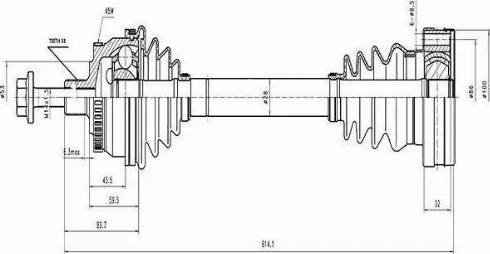 Aywiparts AW1530683A - Arbre de transmission cwaw.fr