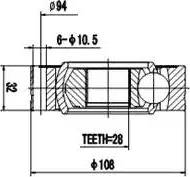 Aywiparts AW1520049 - Jeu de joints, arbre de transmission cwaw.fr