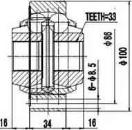 Aywiparts AW1520016 - Jeu de joints, arbre de transmission cwaw.fr