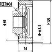 Aywiparts AW1520071 - Jeu de joints, arbre de transmission cwaw.fr