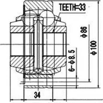 Aywiparts AW1520149 - Jeu de joints, arbre de transmission cwaw.fr