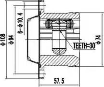 Aywiparts AW1520106 - Jeu de joints, arbre de transmission cwaw.fr