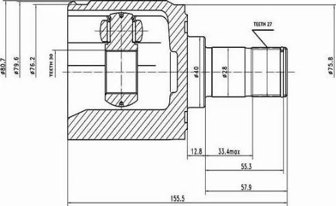 Aywiparts AW1521104 - Jeu de joints, arbre de transmission cwaw.fr