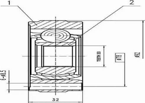 Aywiparts AW1521178 - Jeu de joints, arbre de transmission cwaw.fr