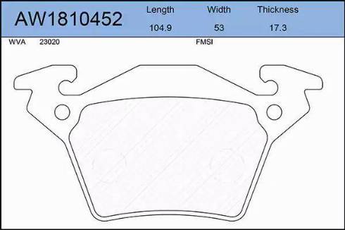 Aywiparts AW1810452 - Kit de plaquettes de frein, frein à disque cwaw.fr