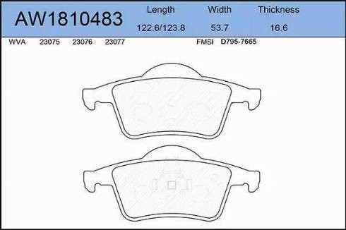 Aywiparts AW1810483 - Kit de plaquettes de frein, frein à disque cwaw.fr