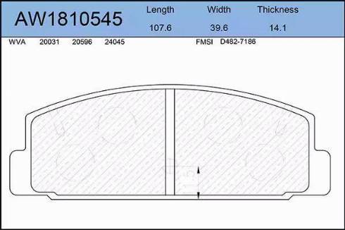 Aywiparts AW1810545 - Kit de plaquettes de frein, frein à disque cwaw.fr