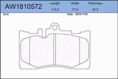 Aywiparts AW1810572 - Kit de plaquettes de frein, frein à disque cwaw.fr