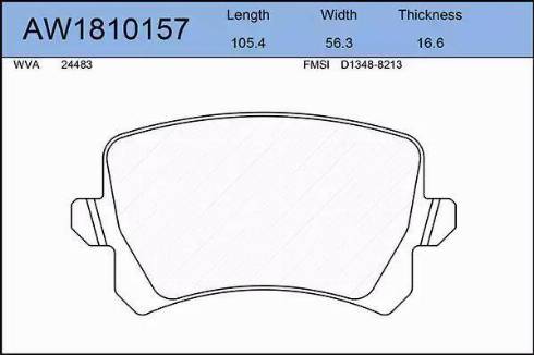 Aywiparts AW1810157 - Kit de plaquettes de frein, frein à disque cwaw.fr