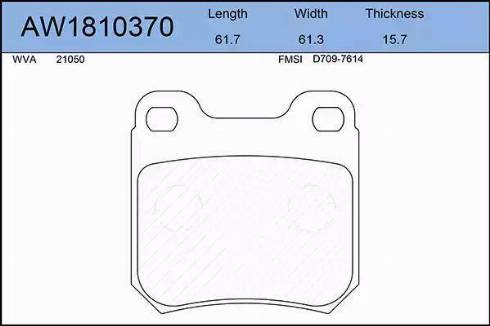 Aywiparts AW1810370 - Kit de plaquettes de frein, frein à disque cwaw.fr