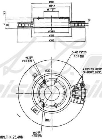 A.Z. Meisterteile AZMT-44-024-1998 - Disque de frein cwaw.fr