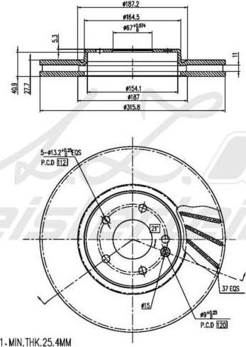 A.Z. Meisterteile AZMT-44-024-1949 - Disque de frein cwaw.fr